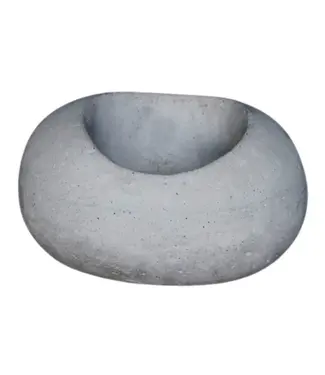 Anamese Garden + Home Stone Planter 9.5"L x 7"D x 5" H Small Riverstone