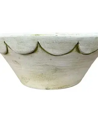 Orleans #10 Low Bowl Pot- Single Grey Moss