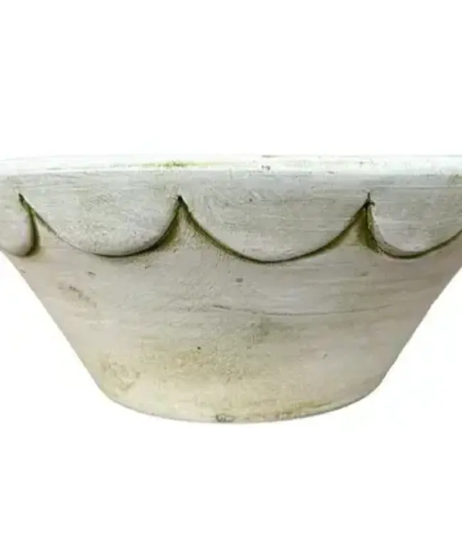 Orleans #10 Low Bowl Pot- Single Grey Moss