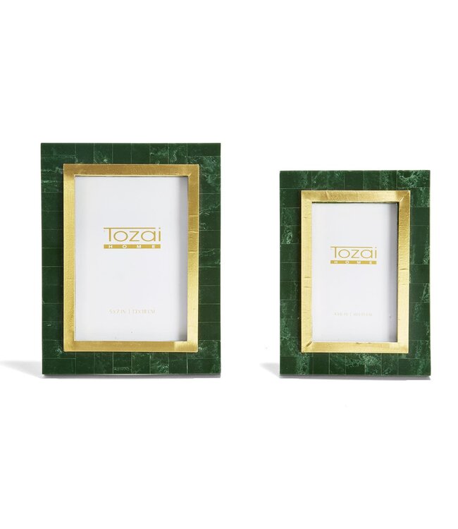 Green and Gold Frame - Large Single