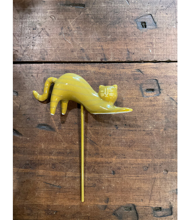 CURIOUS CATS PLANT STICK MED - 6.5"