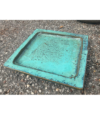 Square Saucers 12"W Medium Aqua