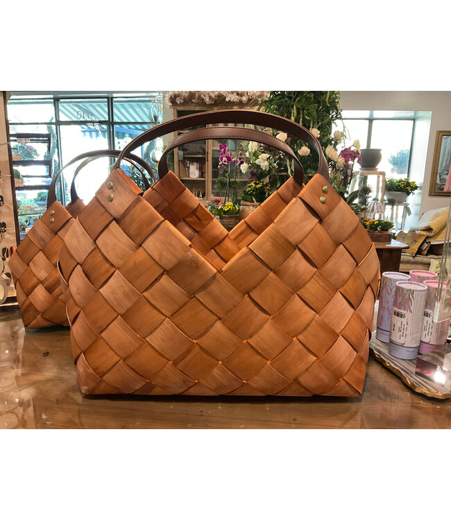 Fir Wood Basket - Large 17-1/4"L x 11-1/2"W x 14-1/4"H