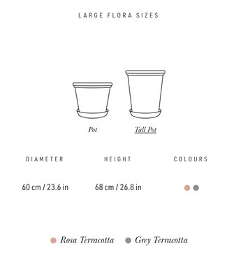 Berg Flora RAW Rosa 70 cm Pot