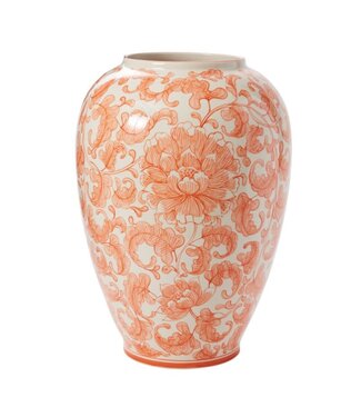 ELODIE VASE CORAL 13.25"X 18.5"