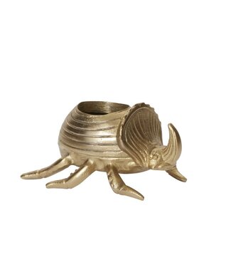 GOLDEN SCARAB POT 7"X 6"X 4"