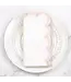 Scallop Napkin White/Pink, 18"x18"