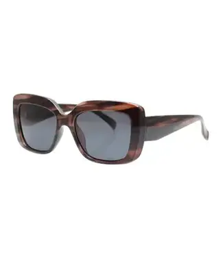 TESSA - Black, Brown Streaks, Polarized Sunglasses