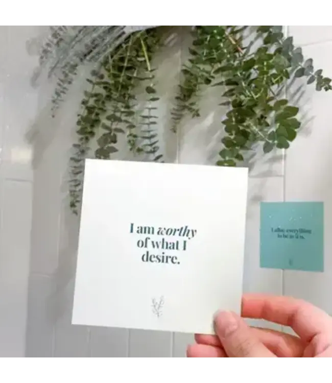Affirmation Cards for Shower Self Care (Waterproof)