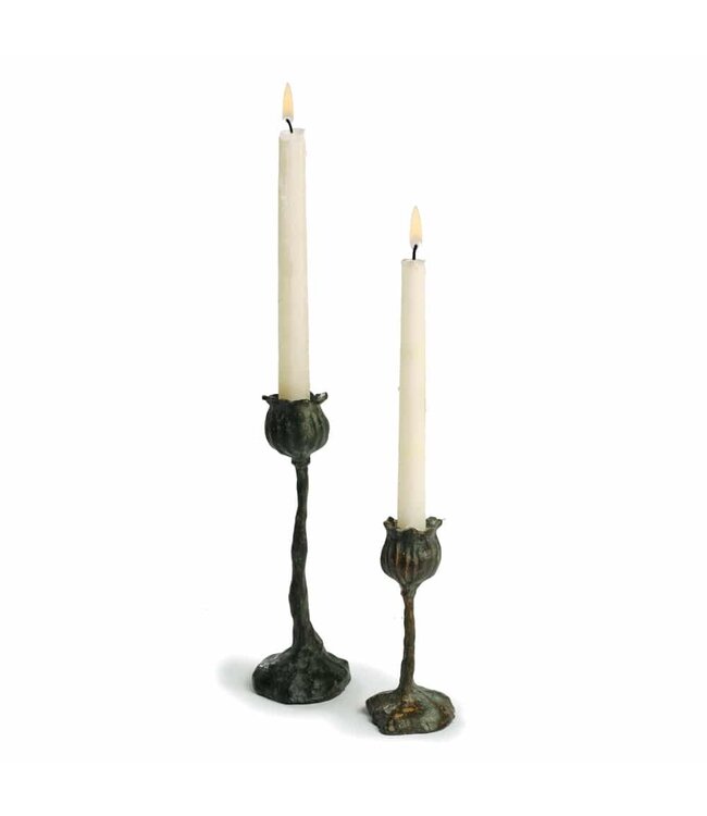 Bronze Poppy Candlestick - Sm