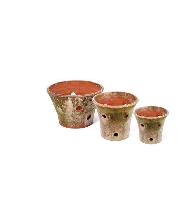 Aged Orchid Planter - Large 10.25"D 7.50"H