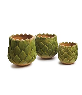 Aged Pine Cone Planter 16"