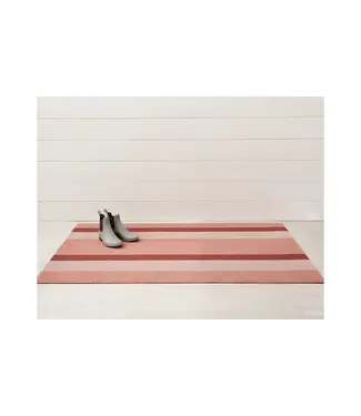 Bold Stripe Shag Big Mat 36x60 Peach