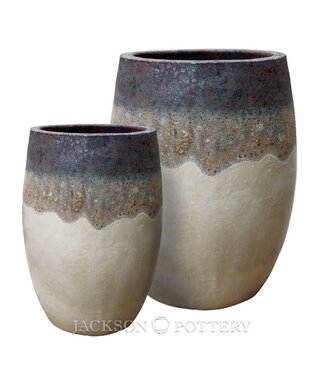 Avon Jar, Volcanic Black/Antique Cream 19in