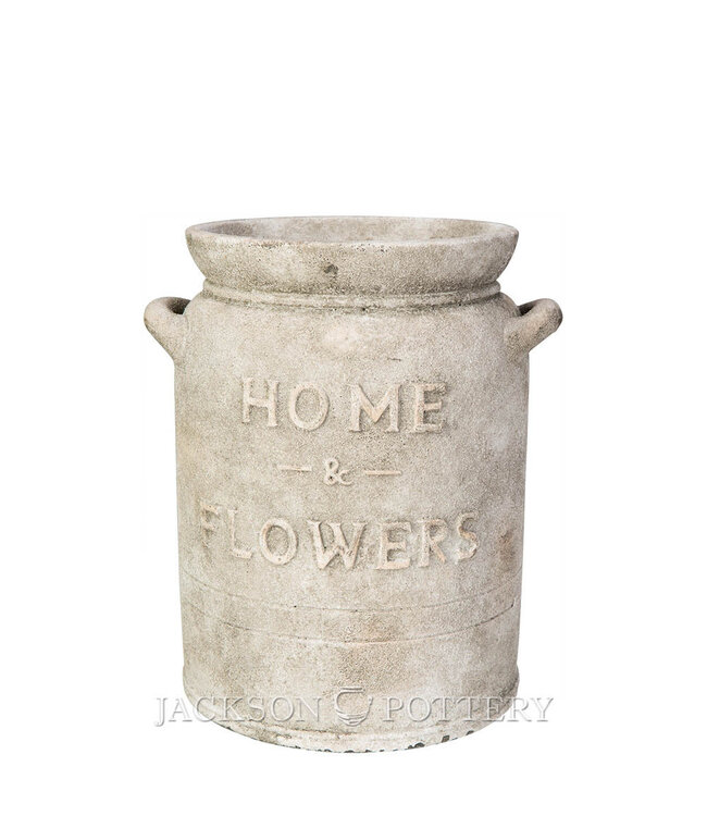 Home and Flower Jar 8in