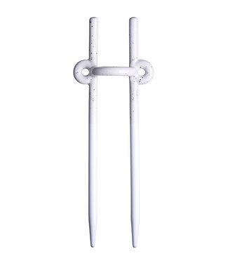 berg Folk: Hinto GLAZED Plant Stake, Pebble White