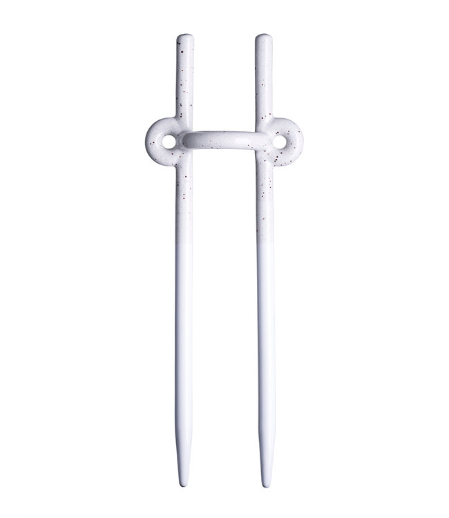 berg Folk: Hinto GLAZED Plant Stake, Pebble White