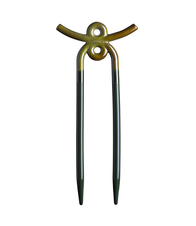 berg Folk: Yuma GLAZED Plant Stake, Moss Green