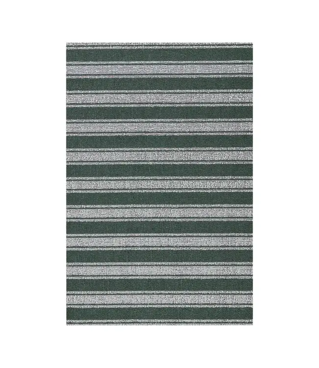 Chilewich Martha Stewart | Chilewich Boardwalk Stripe Shag Big Mat, Fern 36"x60"