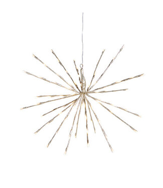 CHAMPAGNE STARBURST WITH 80 WARM WHITE STEADY AND TWINKLE LIGHTS (NO REMOTE) 18"