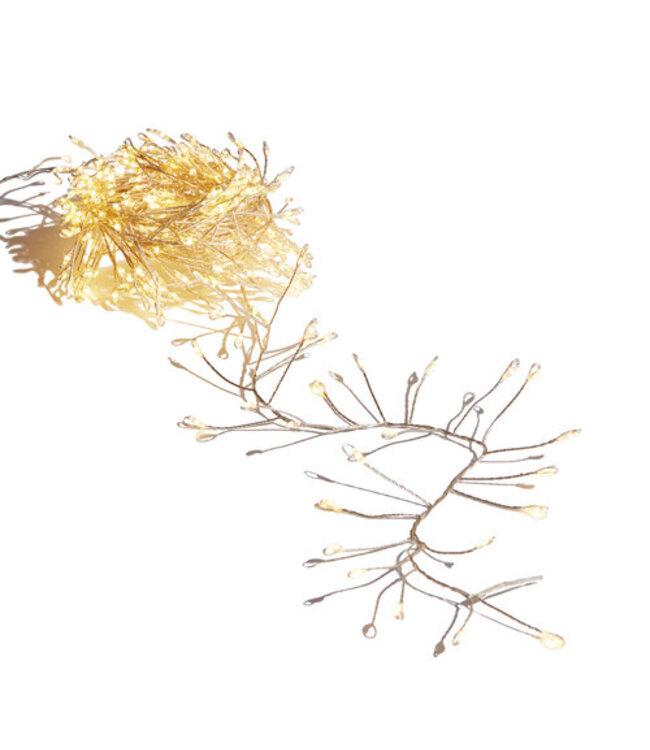 FAIRY CLUSTER LIGHT ON SILVER WIRE 10'