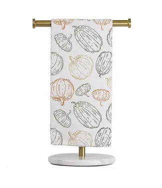 Griffin Pumpkin Hand Towel White/Multi 20x28