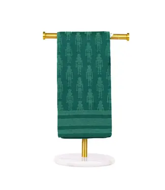 Nutcracker Jacquard Hand Towel Dark Green 20x28
