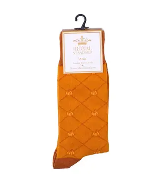 Men's Pumpkin Trellis Socks Burnt Orange One Size