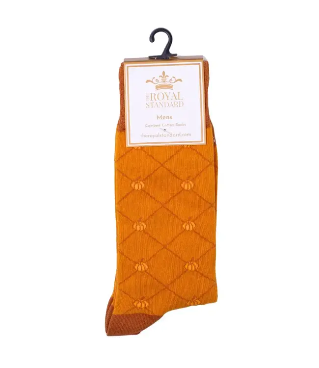 Men's Pumpkin Trellis Socks Burnt Orange One Size