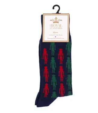 Men's Nutcracker Lane Socks Navy/Red/Green One Size