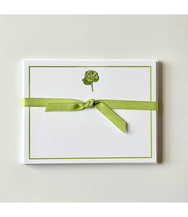 Hydrangea, Green - Flat Note Cards