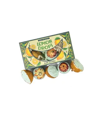 Lemon Drops Bath Bomb Gift Set Made with Citrus + Peppermint