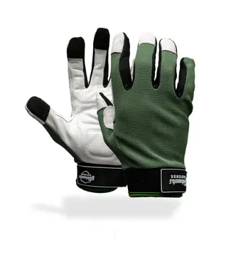 Farmers Defense Leather Gloves - "Forest Green'