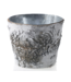 BIRCH POT WITH ZINC 5"X 4.25" WHITE