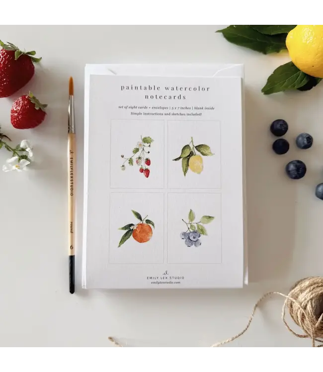 Fruit Paintable Notecards