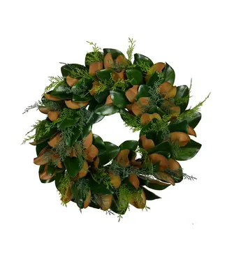 Magnolia Evergreen Wreath 24"