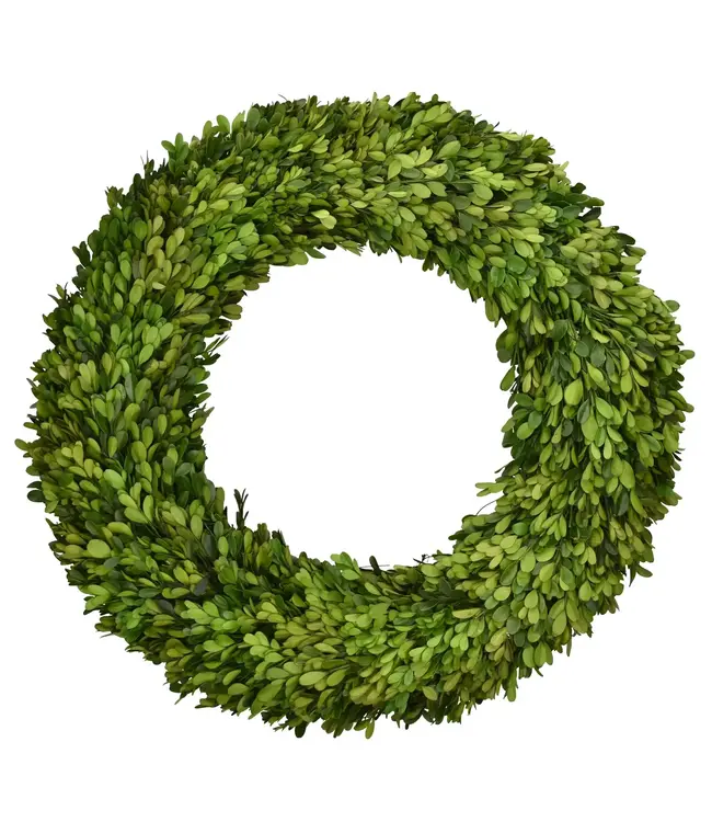 Preserved Boxwood Country Manor Wreath, Round 20"