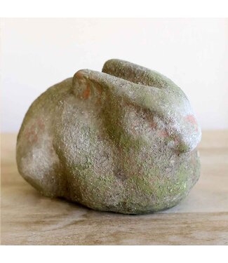 Terracotta Bunny Decor - Antique Green 10"x6"x7"