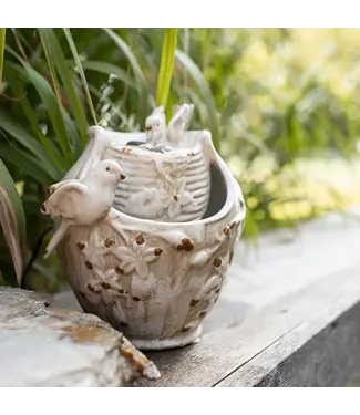 Distressed Bird Bath Fountain