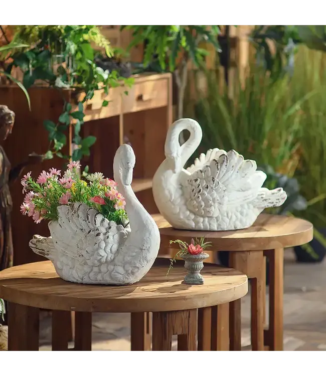 Vintage style Swan Planter