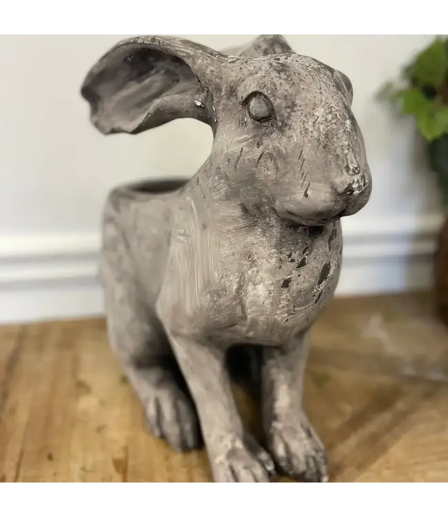 Resin Rabbit Planter Small