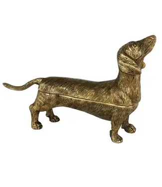 Brass Finish Dog Storage Box