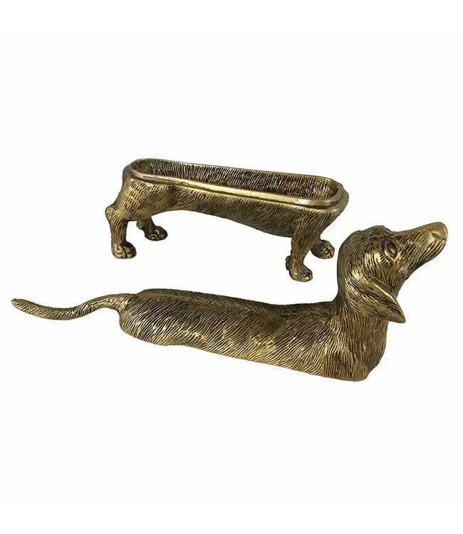Brass Finish Dog Storage Box