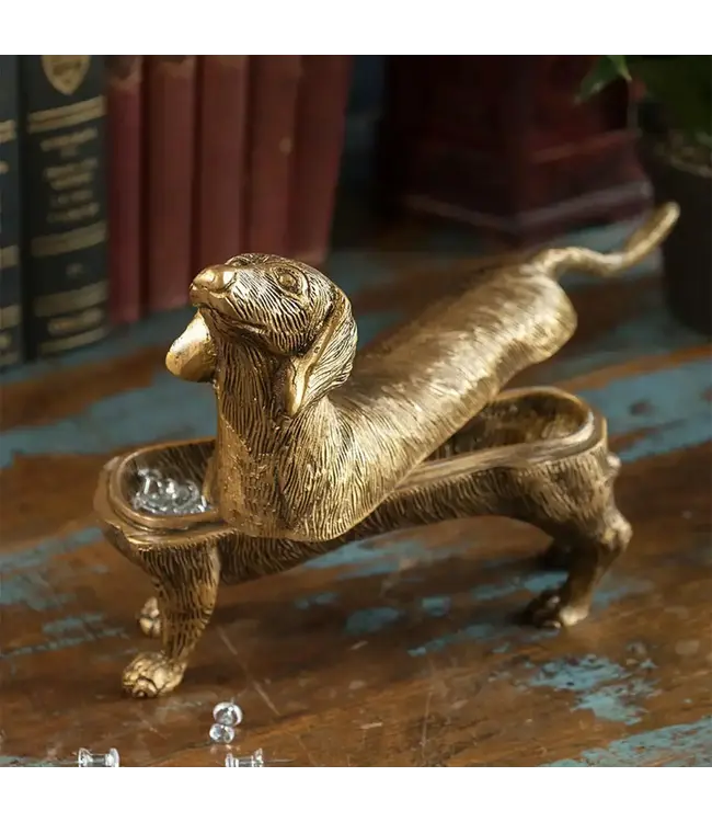 Brass Finish Dog Storage Box