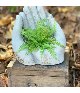 Cement Hands Planter / Candle Holder, Small