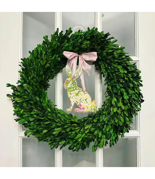 Field of Flowers Handmade Laying Bunny Door Hanger - 8 inch