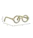 Gold Metal Abstract Glasses Sculpture