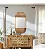 Arched Oval Wooden Mirror
