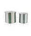 Green Striped Scallop Planter Small