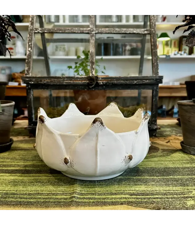 Ceramic Artichoke Bowl Ivory